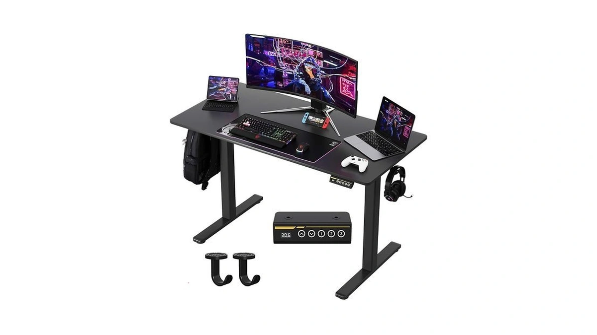 Gamork Electric Standing Desk,48x24 Inches Adjustable Height Stand Up Desk,