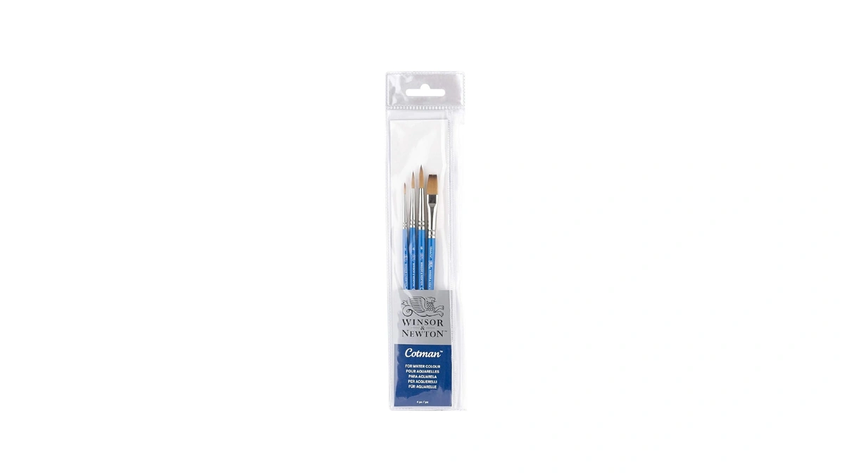Winsor & Newton Cotman Short Handle Brushes, Set Of 4,