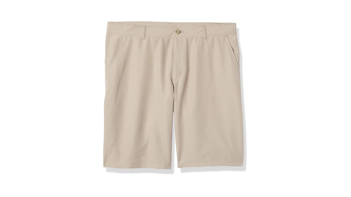 Nautica Boys' School Uniform Performance Short, Khaki, 7
