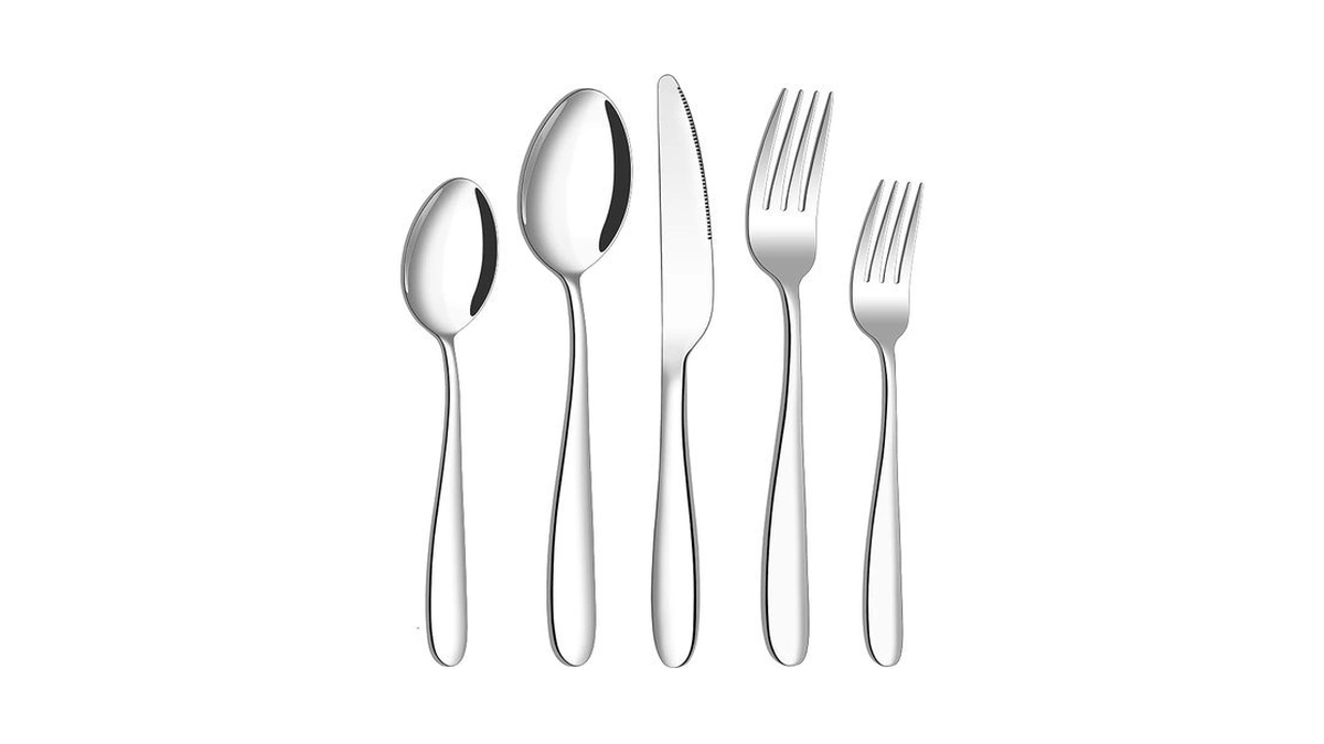 60-piece Silverware Set For 12, Amafox Stainless Steel Flatware Set