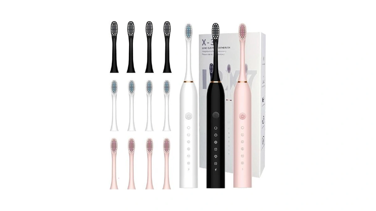 Msetgrd 3 Pack Electric Toothbrush For Adults,6 Mode Rechargeable Electric