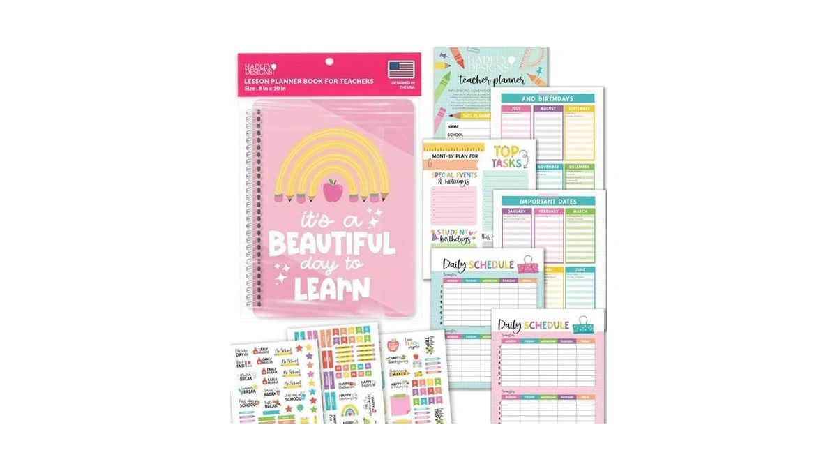Hadley Designs Teacher Planner 2026-2027 Academic Year - Undated Teacher
