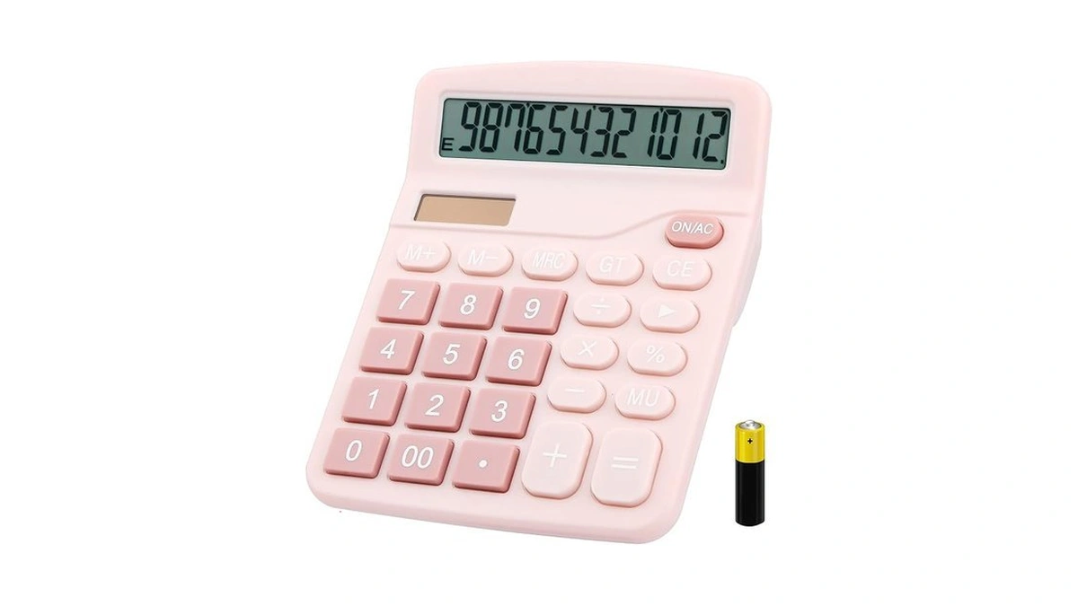 Desk Calculator, Envysun 12-digit Lcd Display Office Calculator β Dual