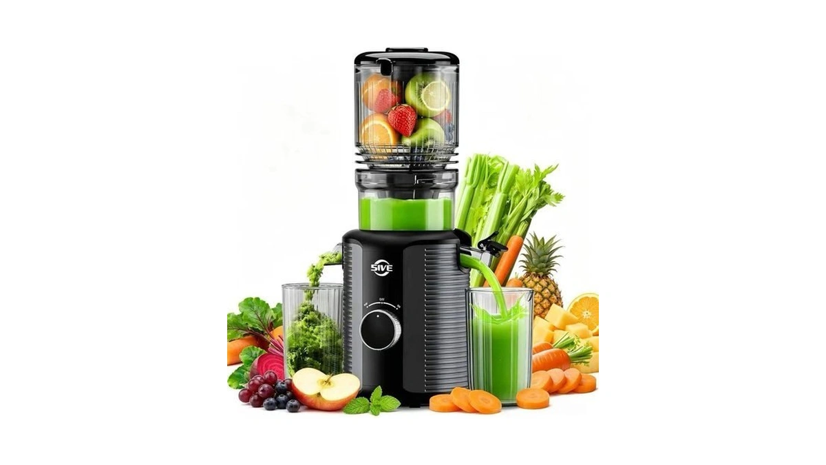 5ive Cold Press Juicer, 5.1" Juicer Press With 41oz Capacity