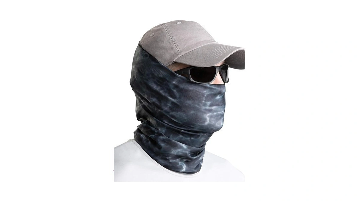 Aqua Design Mens Sun Mask Fishing Hunting Neck Gaiter, Black