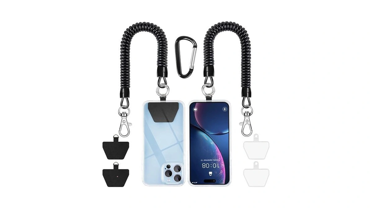 Shanshui Phone Lanyard Tether, Anti Theft Spring Phone Strap, 4