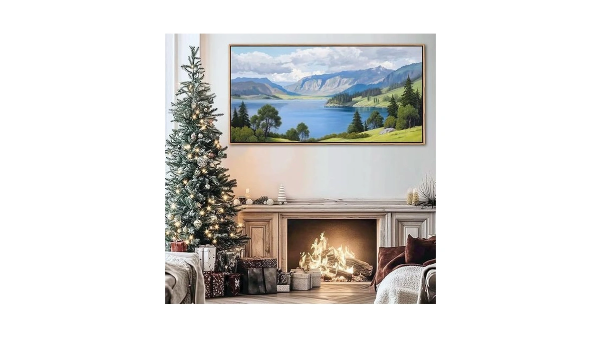 Landscape Wall Art For Living Room - With Mountain And