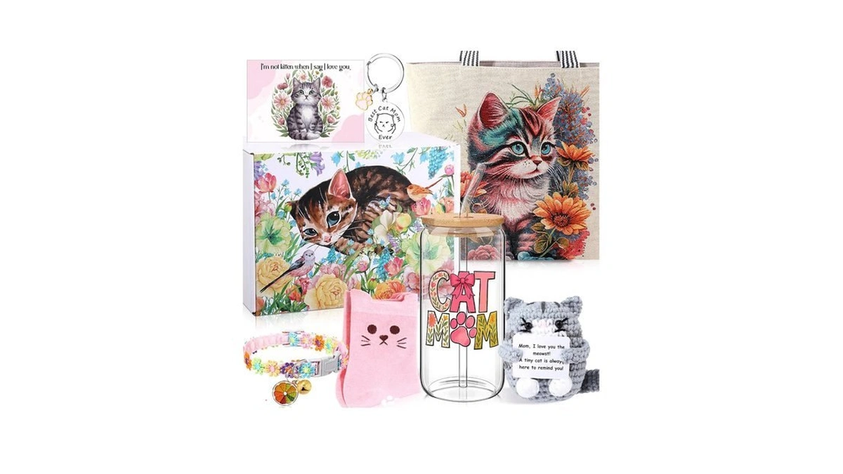 Sadnyy 8 Pcs Mother Day Cat Themed Gifts For Women