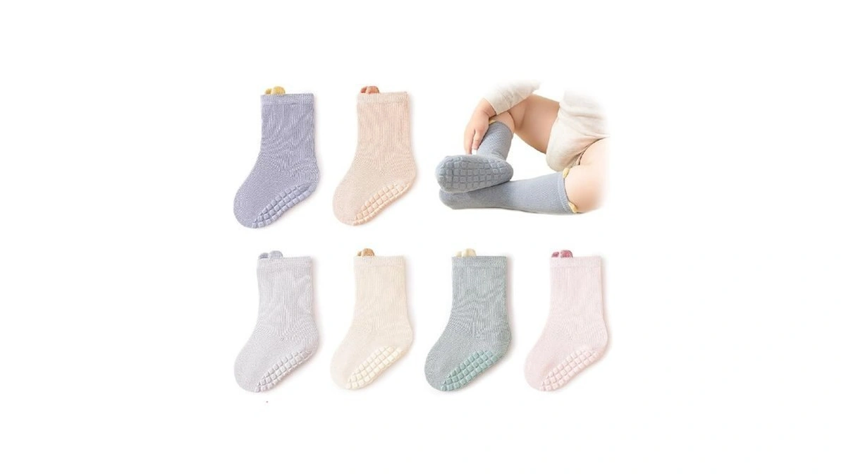 Viaokuth Toddler Socks Baby Girls Anti Slip With Grip Slipper