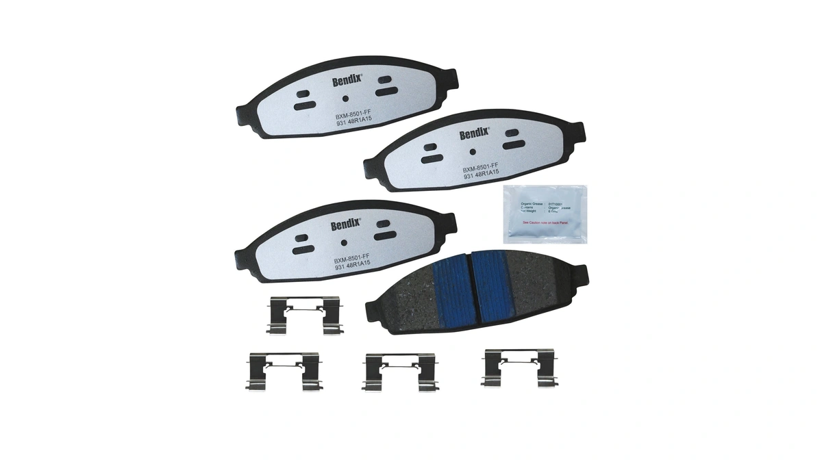 Bendix Fleet Metlok Pbd931 Semi-metallic Front Brake Pads For Ford