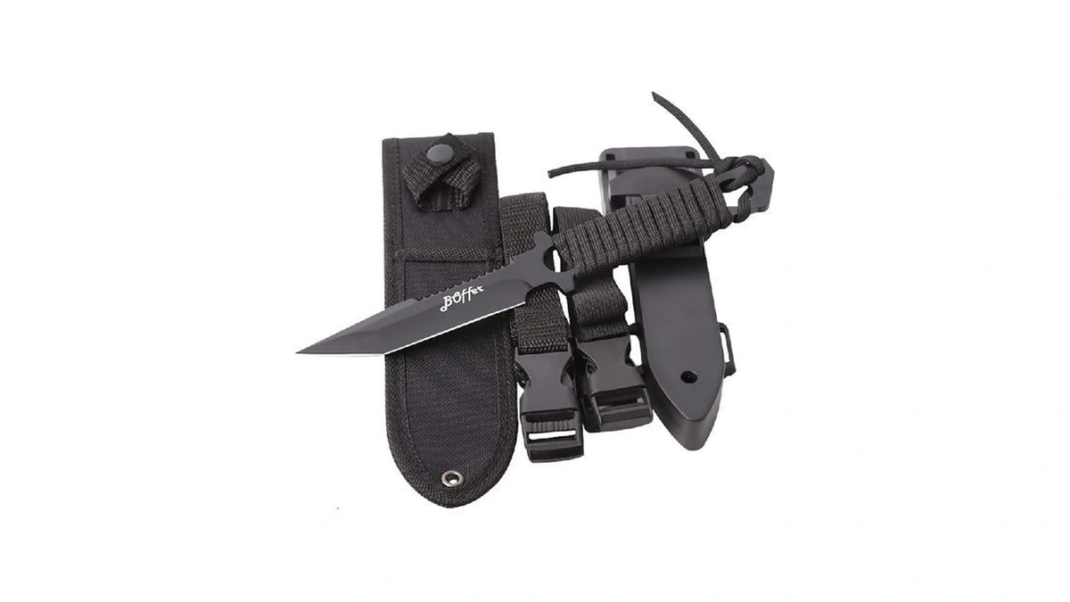 Dive Knife Scuba Diving Knife, Black Tactical Sharp Blade Knives,