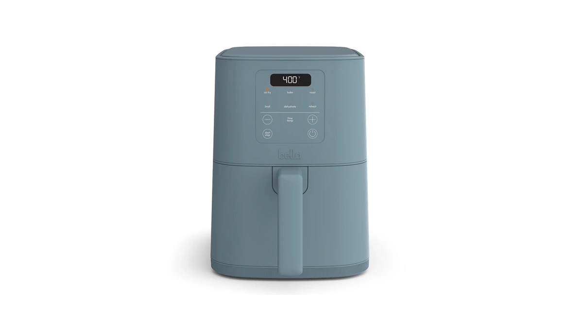 Bella 4qt Slim Air Fryer, Fits-anywhere Kitchenware, Evergood Ceramic Nonstick