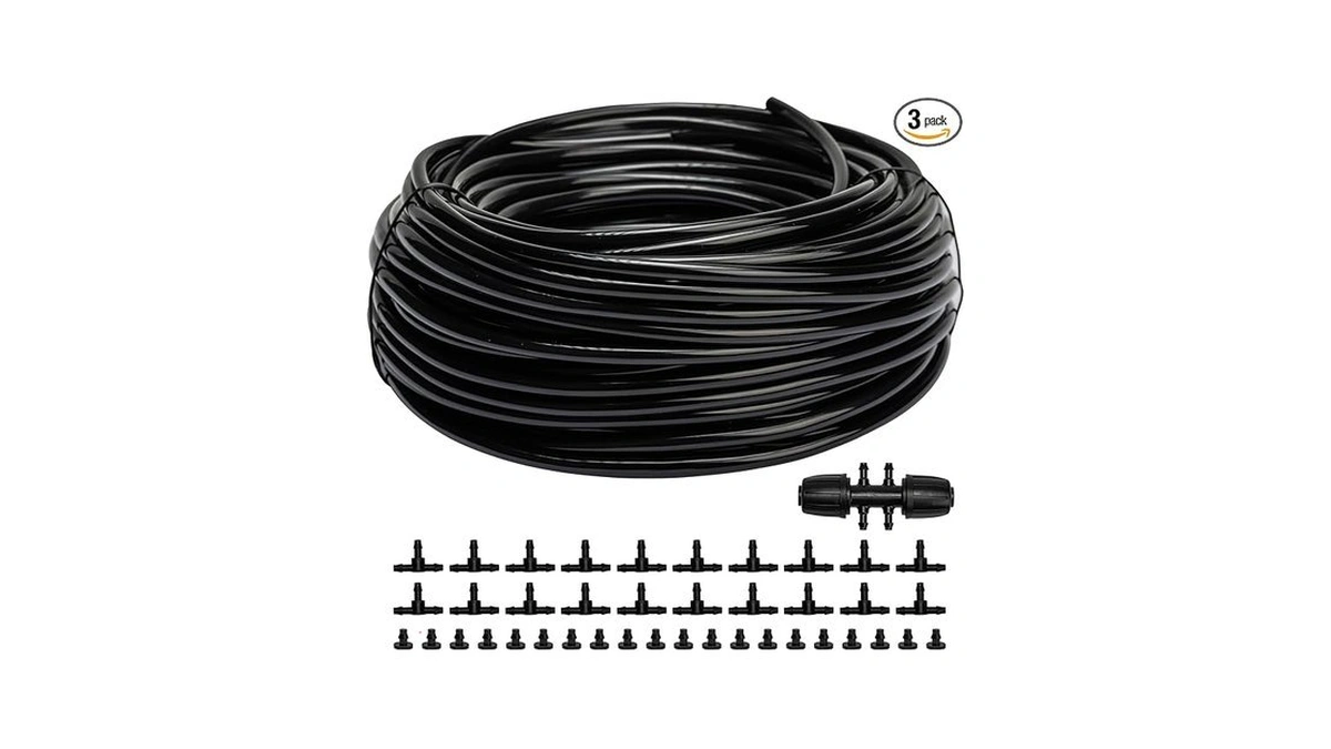 Maotong 100ft 1/4 Inch Drip Irrigation Tubing Distribution Hose Tube