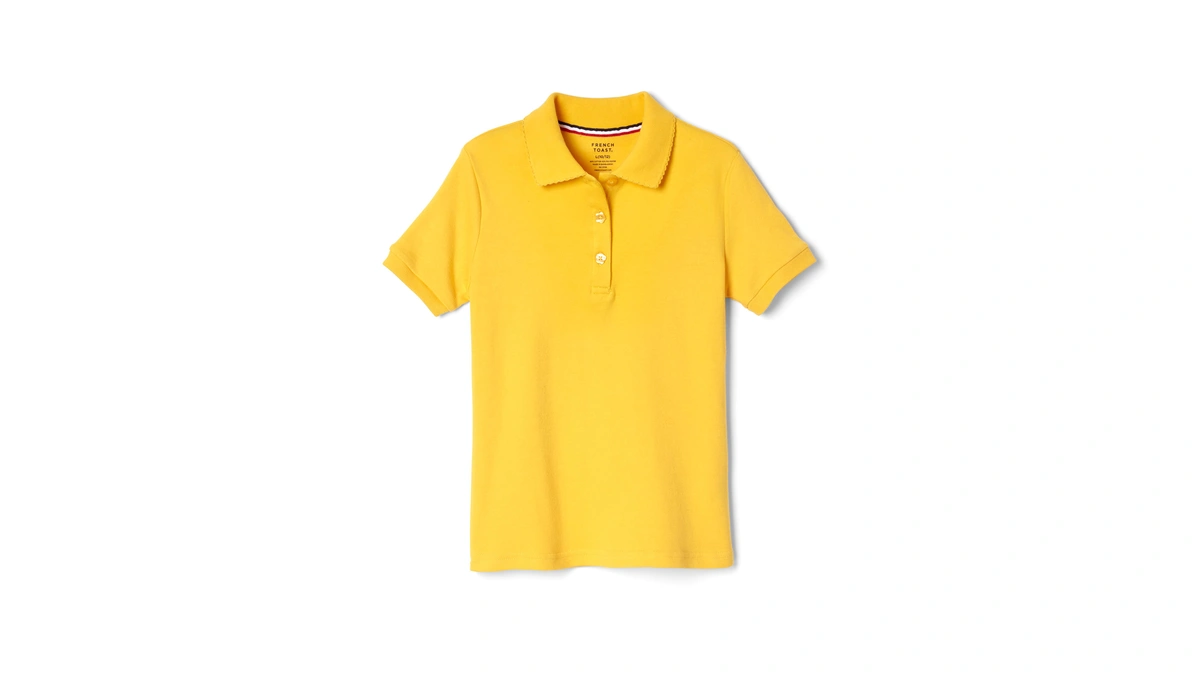 French Toast Girls' Picot Collar Polo Short Sleeve Shirt (kids
