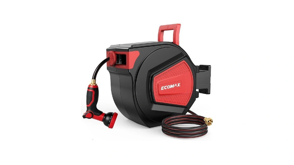 Retractable Garden Hose Reel 1/2" X 100 Ft Ecomax Elg09
