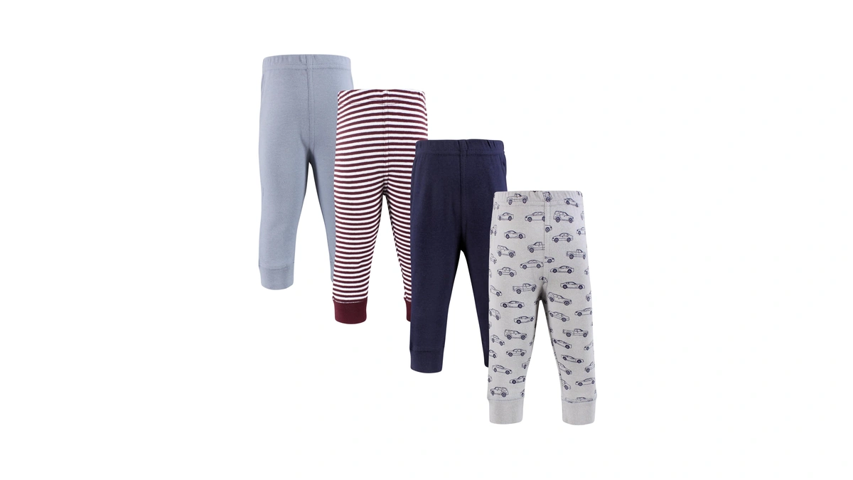Hudson Baby Boys Cotton Pants And Leggings, Navy Cars, 6-9