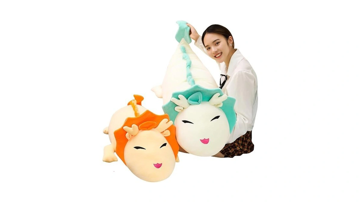Hofun4u Dragon Plush Pillow, 50 Inch Dragon Stuffed Animals, Christmas