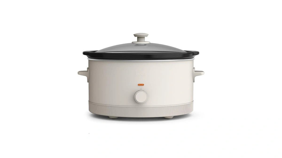 Bella 6.0 Qt Manual Slow Cooker, Ceramic Nonstick Coating, 3