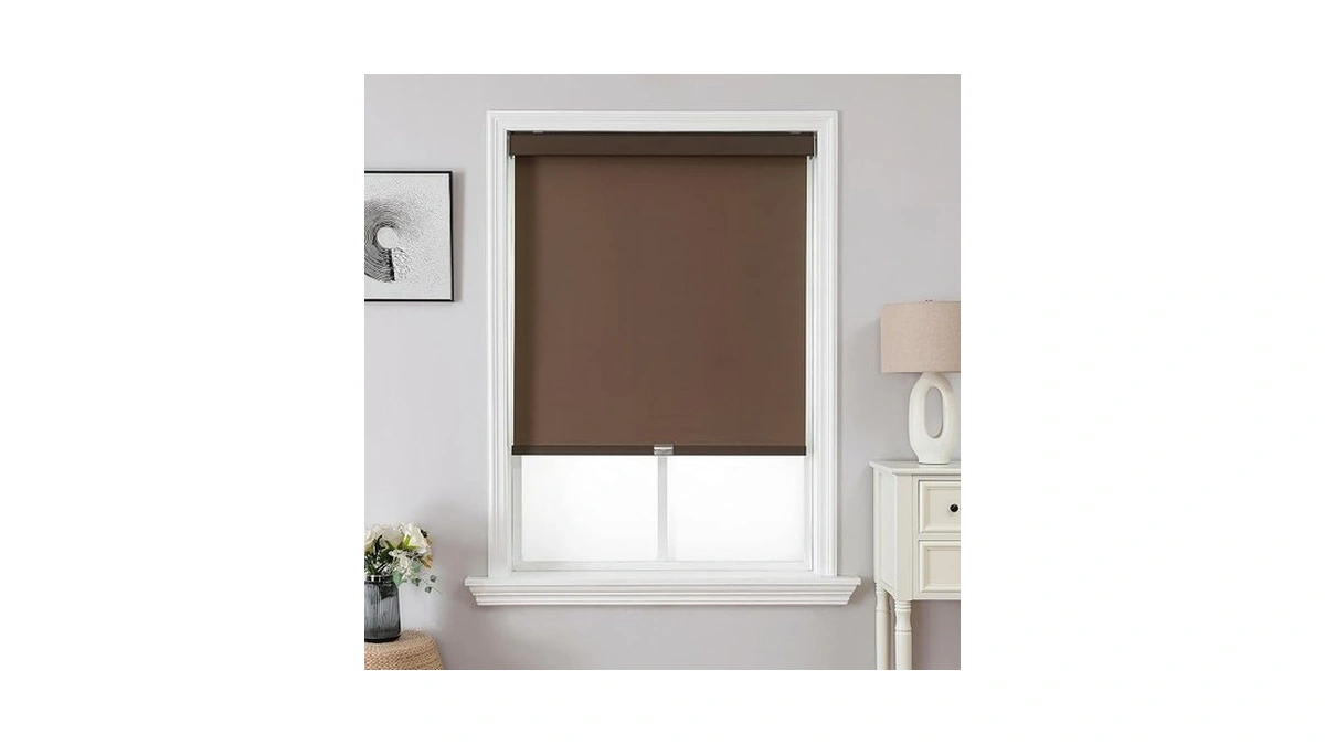 Joydeco 100% Blackout Roller Shades Cordless Blinds For Windows, Free-stop