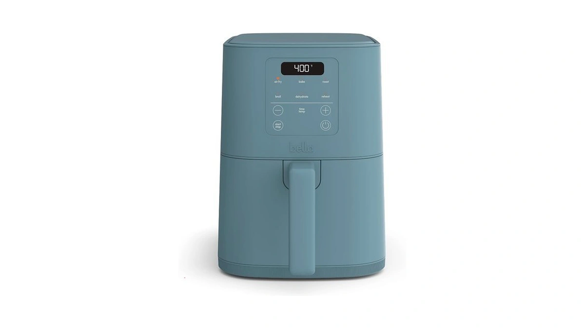 Bella 4qt Slim Air Fryer, Fits-anywhere Kitchenware, Evergood Ceramic Nonstick