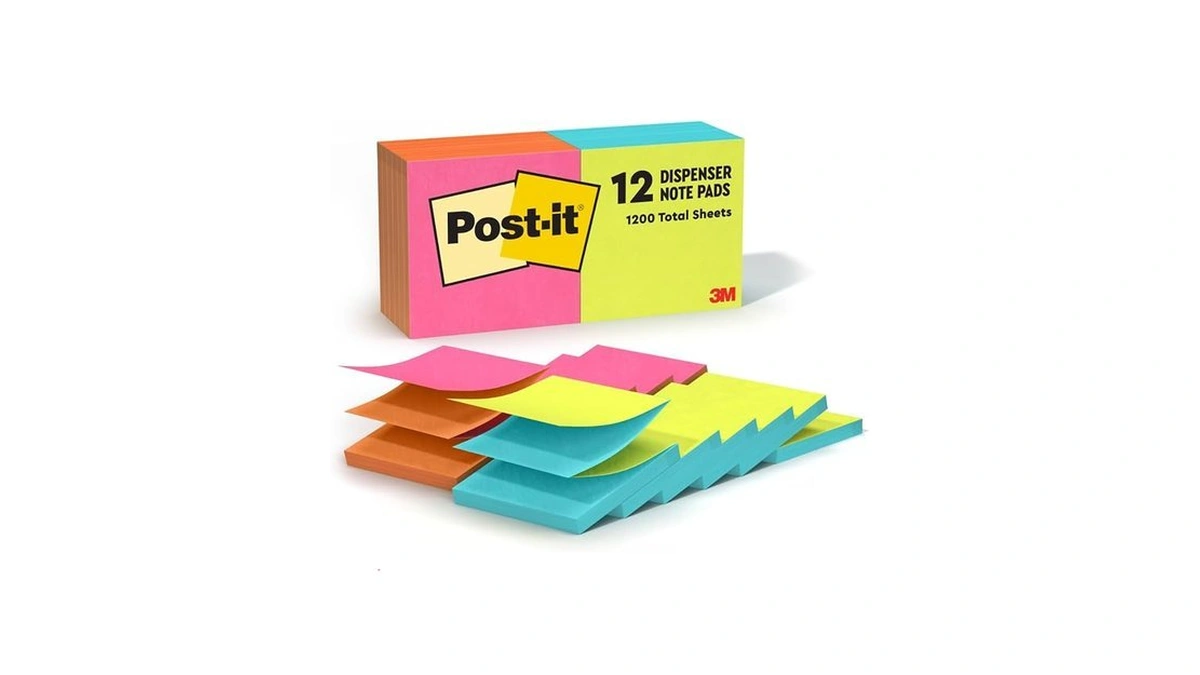 Post-it Pop-up Notes, 12 Sticky Note Pads, 3 X 3