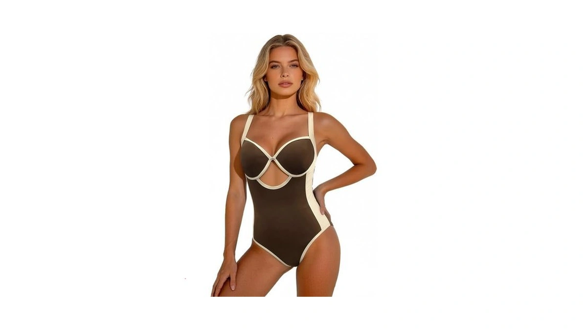 Dolayci One Piece Swimsuit For Women Tummy Control Slimming, Push