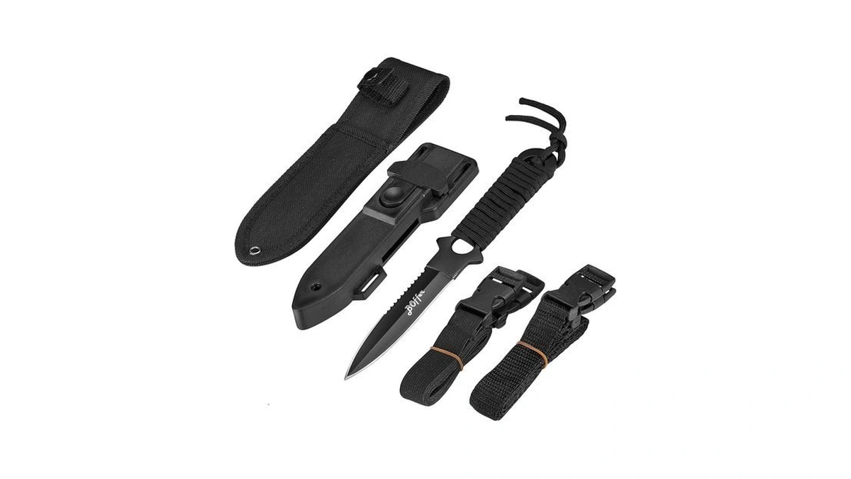 Boffer Dive Knife, Scuba Diving Knife With Sheath And Leg