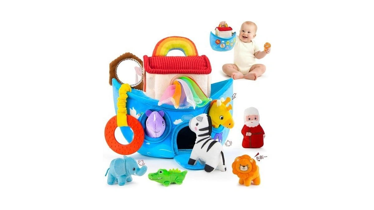 Baby Toys 6-12 Months - Noah's Ark Toy With Stuffed