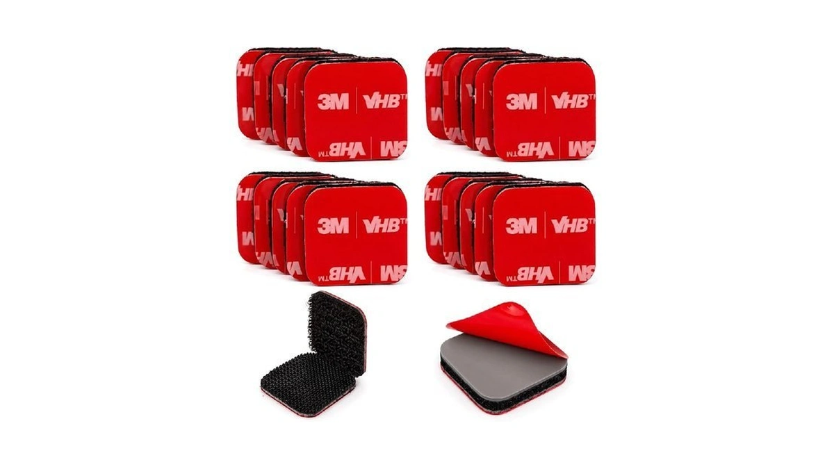 Heavy Duty Hook And Loop Strips 1'' Γ 1'' 20