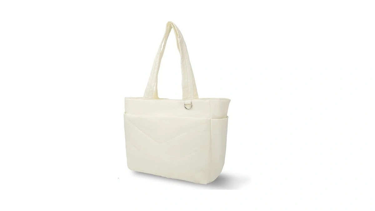 Parabagion Quilted Tote Bag For Women, Lightweight Tote With Multiple