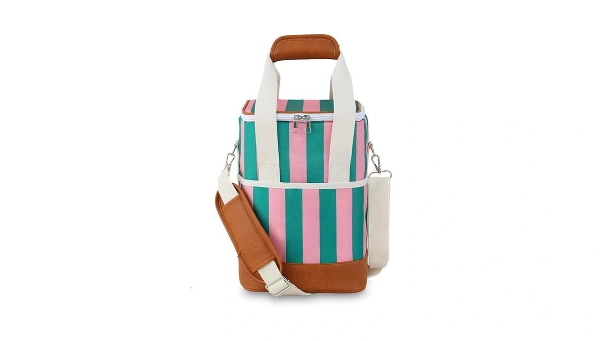 Embrunioice 4 Bottle Wine Tote Bag - Leakproof & Insulated