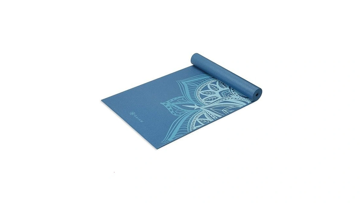 Gaiam Premium Yoga Mat, 6mm Thick Print Mat (indigo Point)