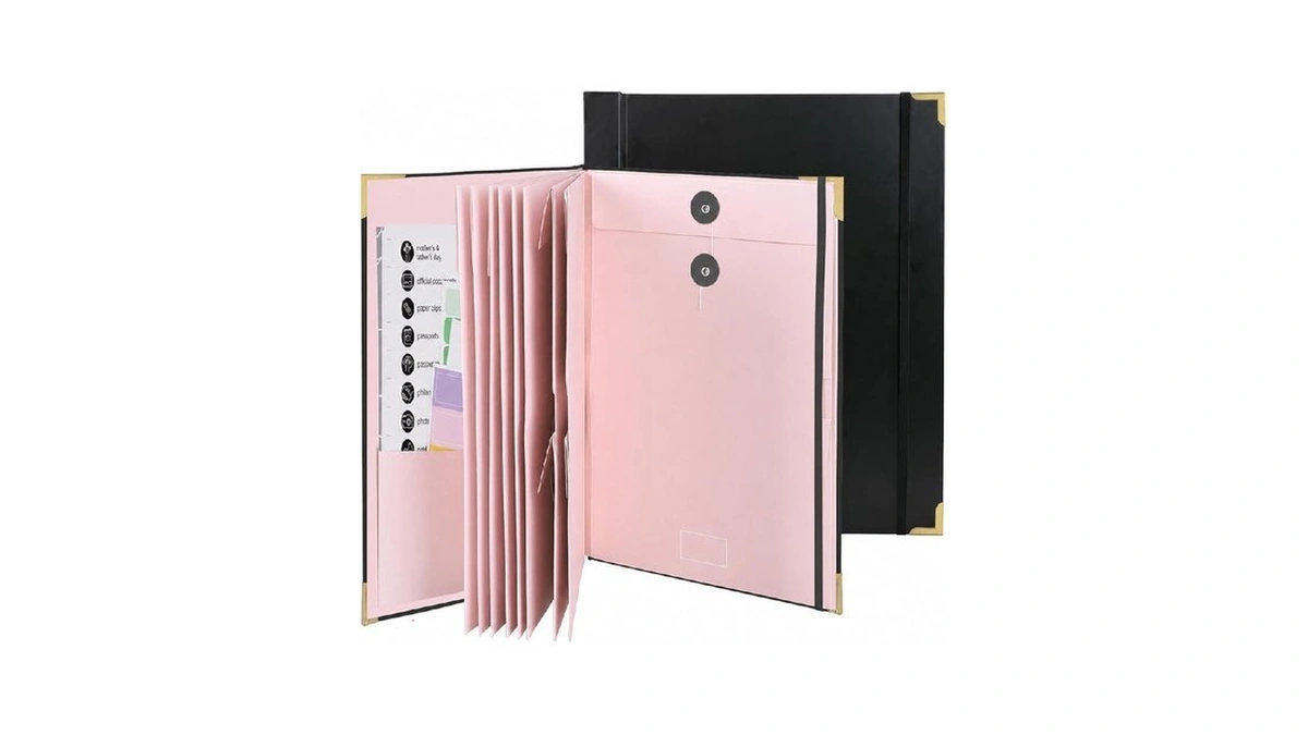 Document Organizer│in Case I Die Binder Organizer With Labels (black+pink)
