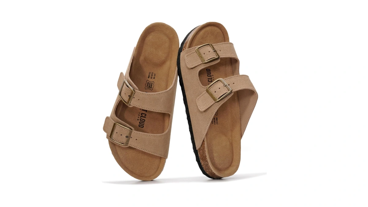 Project Cloud 100% Genuine Leather Flat Sandals For Women 2026