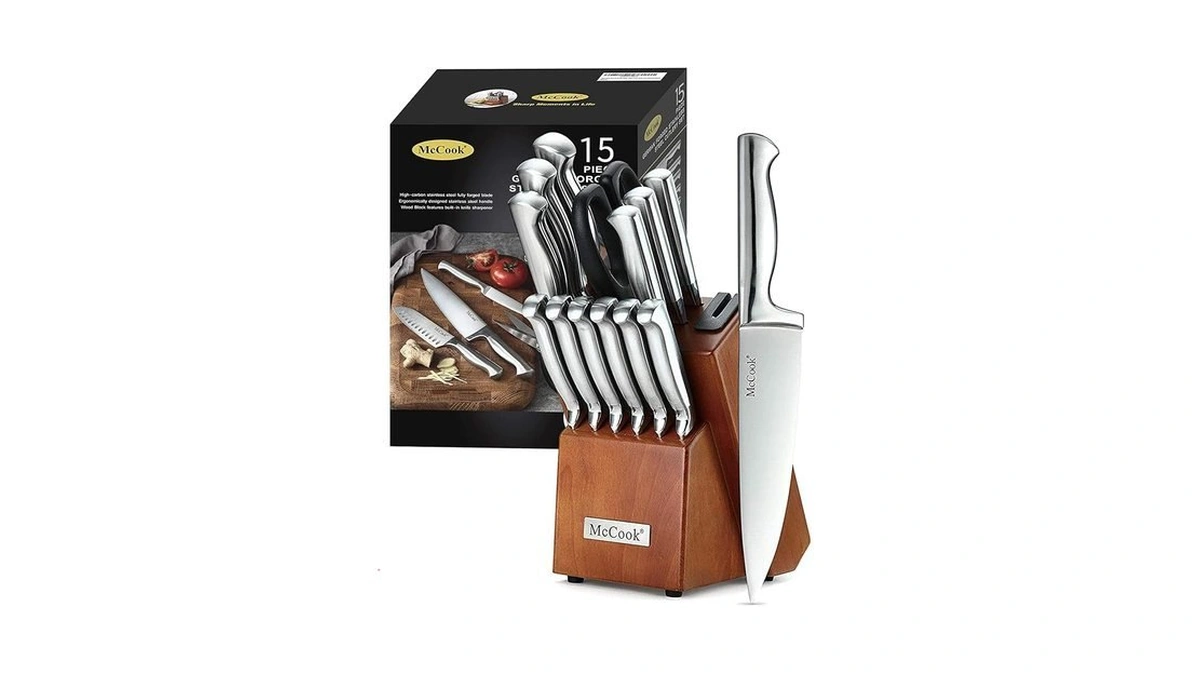 Mccookยฎ Knife Sets, German Stainless Steel Kitchen Knife Block Sets