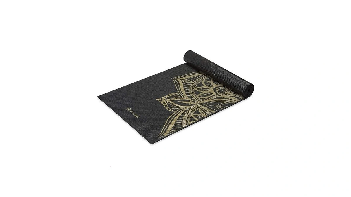 Gaiam Premium Yoga Mat, 6mm Thick Print Mat (metallic Bronze