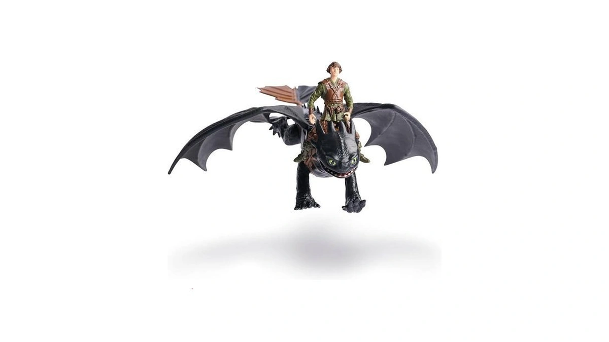 Dreamworks Dragons Toothless & Hiccup Action Figures Viking Rider Duo