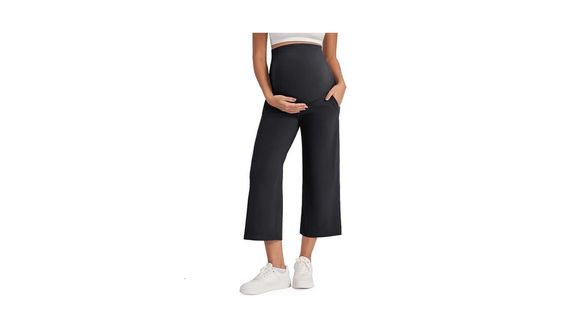 G4free Maternity Yoga Pants With Pockets Over The Belly Stretchy