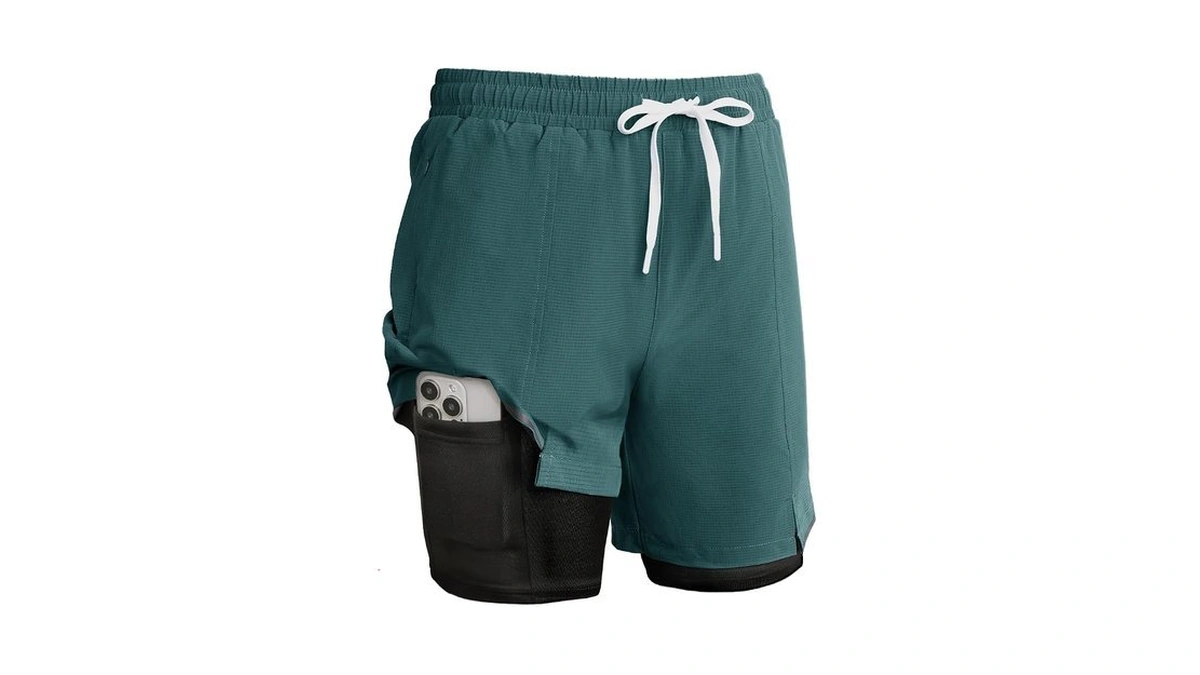 Txj Sports Men's 2 In 1 Running Shorts 5" Athletic