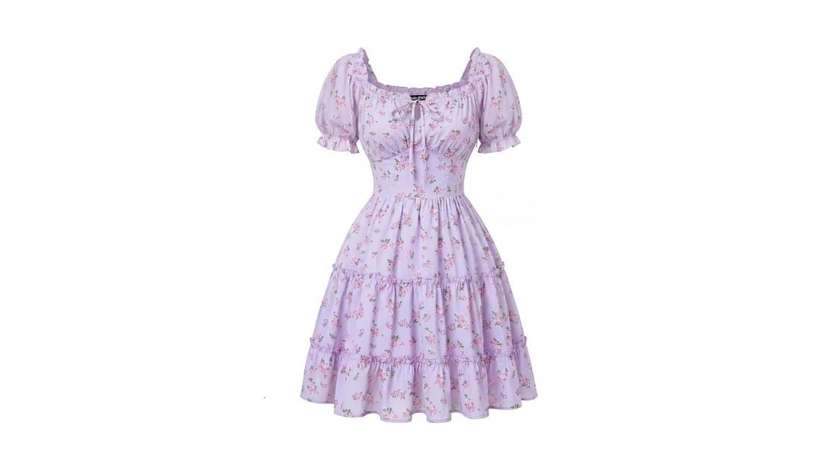 Scarlet Darkness Floral Corset Mini Dress Women Teen Summer Off