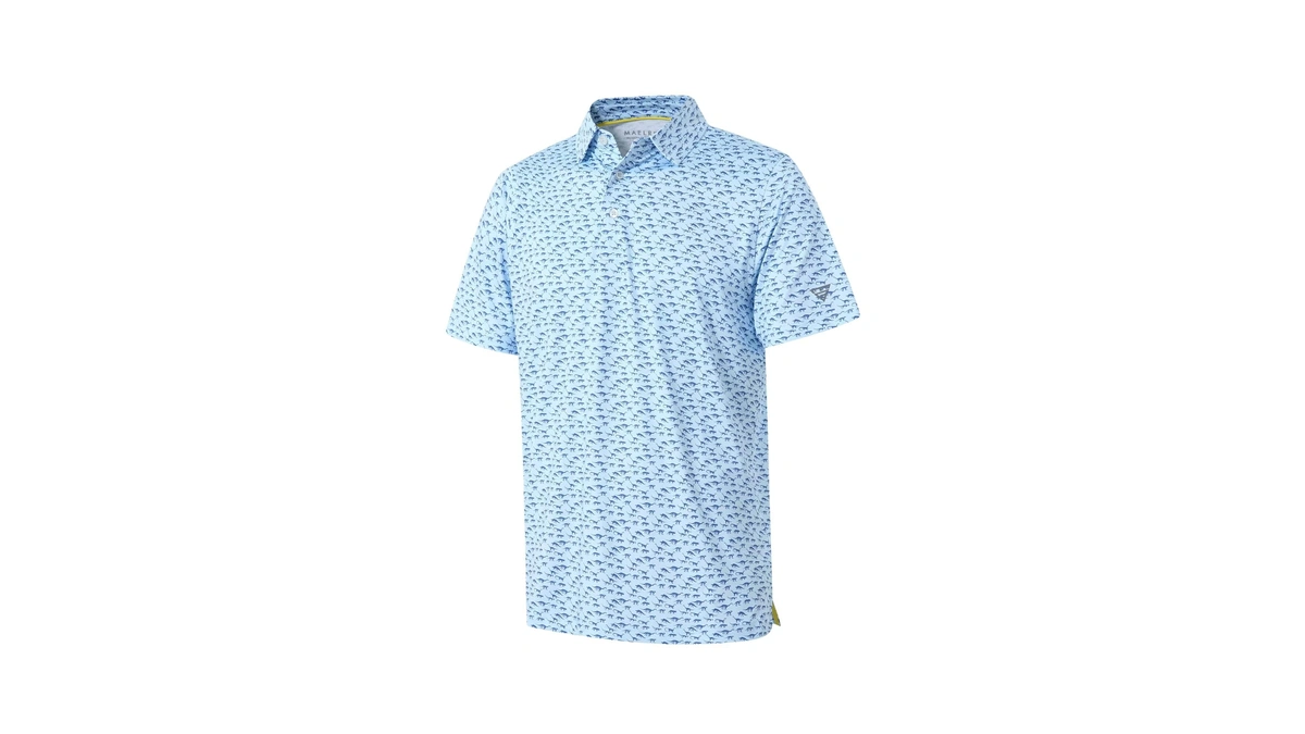 Golf Shirts For Men Dry Fit Short Sleeve Print Performance
