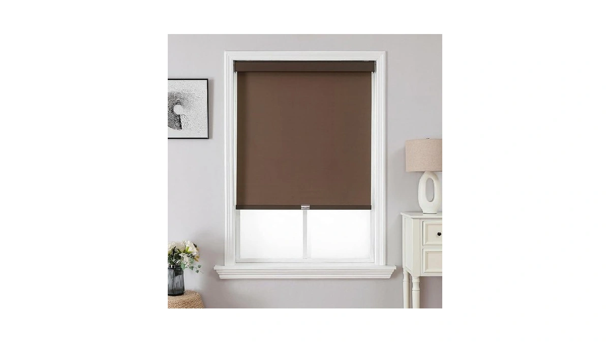 Joydeco 100% Blackout Roller Shades Cordless Blinds For Windows, Free-stop