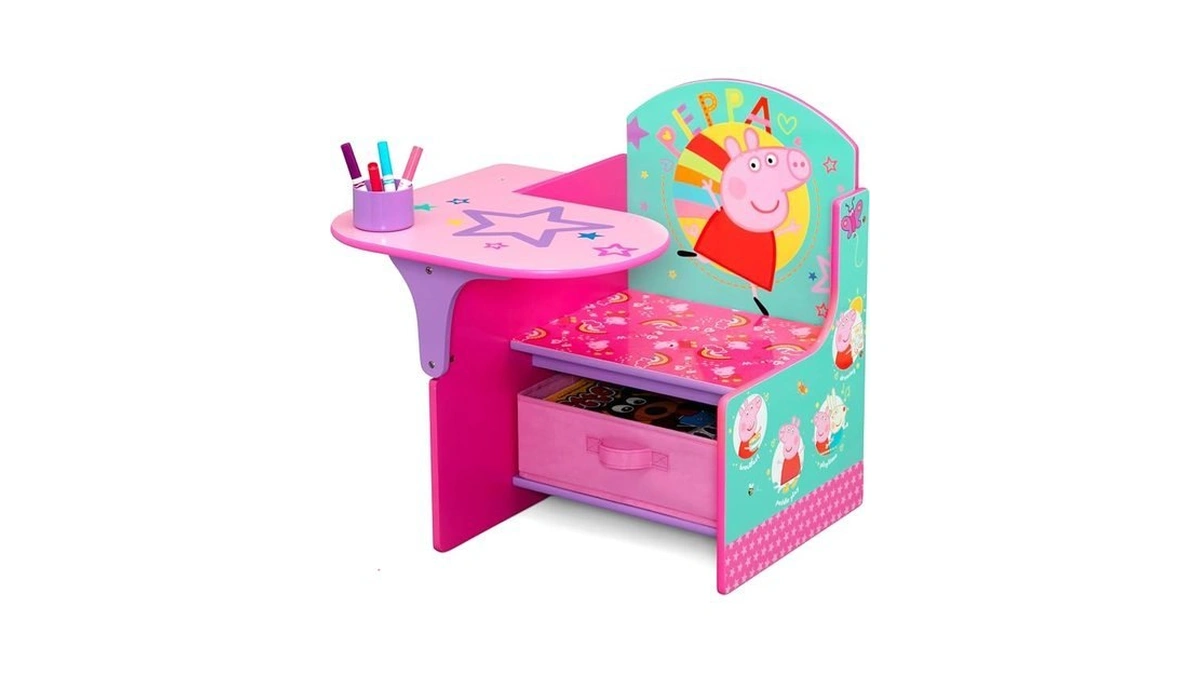 Delta Children - Peppa Pig Chair Desk With Storage Bin