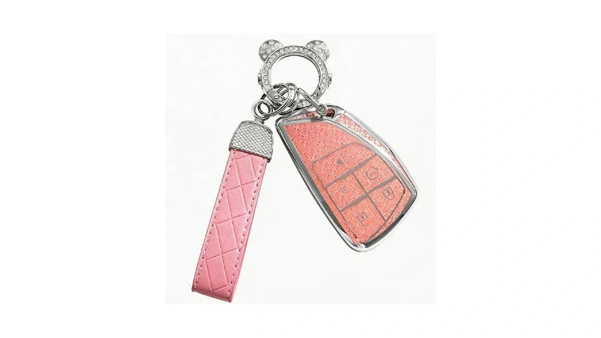 Avalessia For Chevy Key Fob Cover With Keychain,5 Buttons Soft