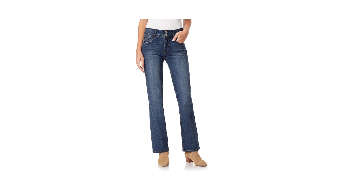 Angels Forever Young Women's Curvy Bootcut Mid-rise Jeans (standard And