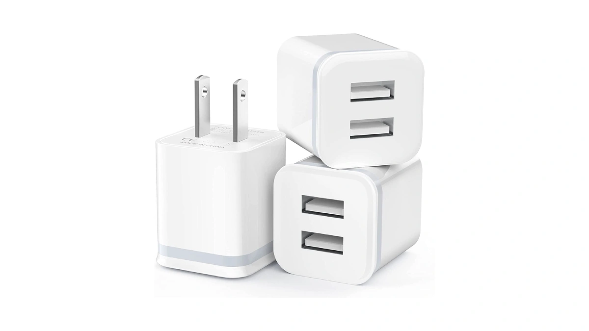 Usb Wall Charger, Luoatip 3-pack 2.1a 5v Dual Port Cube