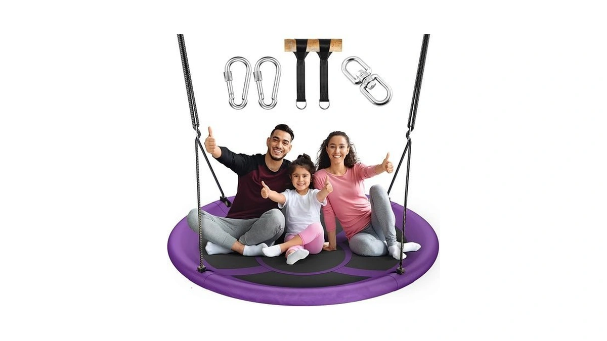 Everyfun 43" Saucer Tree Swing For Kids Adult, 700lbs Weight