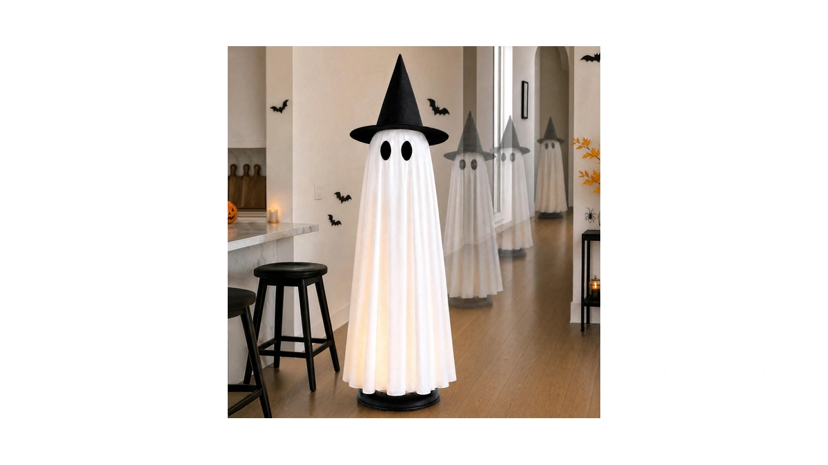 Joyehome Halloween Decor Indoor 46.5" Lighted Animated Floating Ghost With