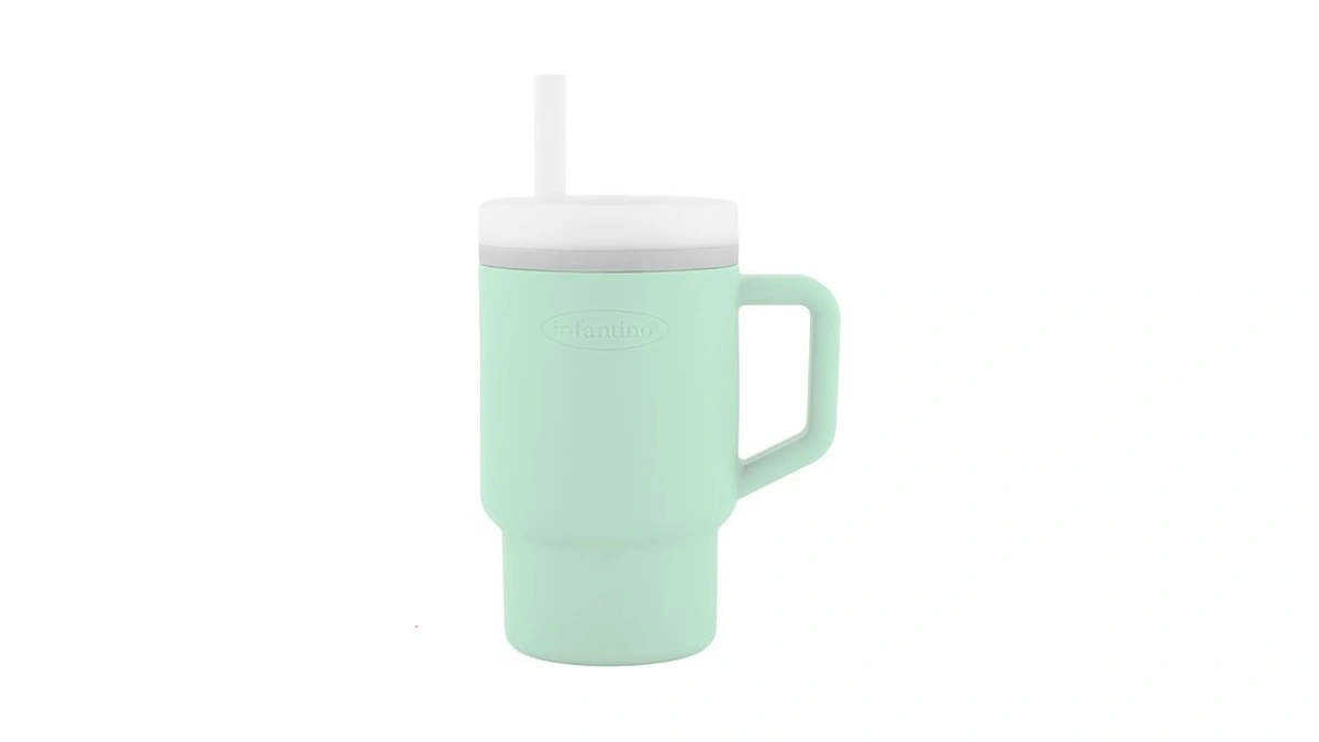 Infantino My 1st Tumbler 9 Oz Silicone Sippy Cup, Cool
