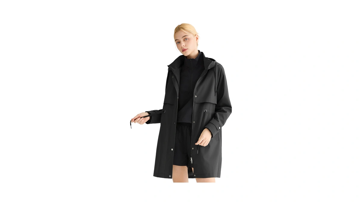 Orolay Women Waterproof Hooded Rain Jacket Lo...